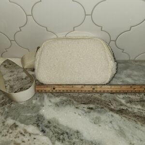 Cozy Sherpa Cream Crossbody/Fanny Bag